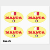 Malta Euro-Sticker Ovaler Aufkleber (Blatt)