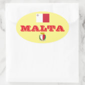 Malta Euro-Sticker Ovaler Aufkleber (Tasche)