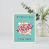 Malta Feiertage Retro Vintag Postkarte (Stehend Vorderseite)