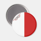 Malta Fisheye Flag Magnet (Vorderseite/Rückseite)