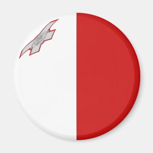 Malta Fisheye Flag Magnet (Vorne)