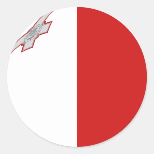 Malta Fisheye Flag Sticker (Vorderseite)