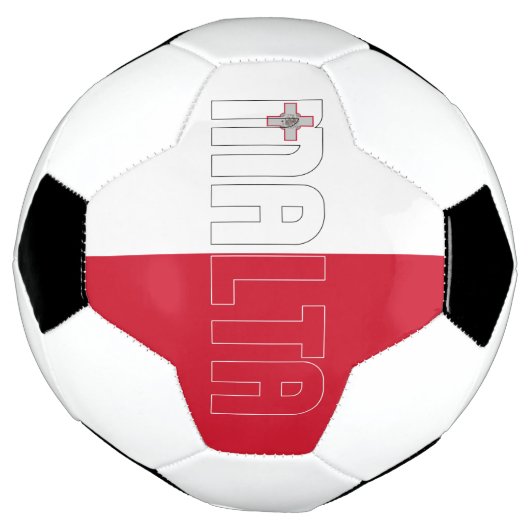 Malta Flag Bicolor Patriotic Fußball (Gedreht)
