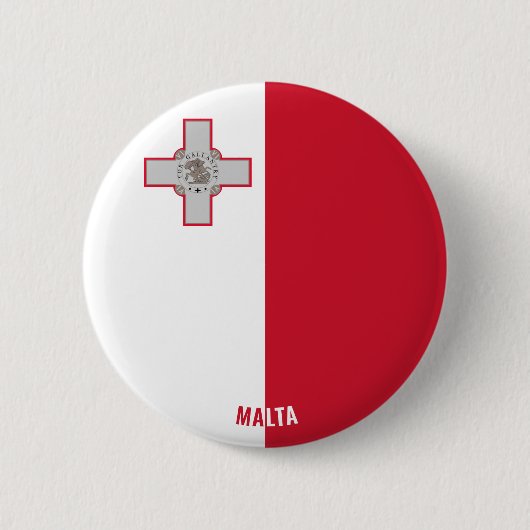 Malta Flag Charming Patriotic Button (Vorderseite)