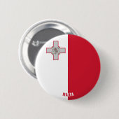 Malta Flag Charming Patriotic Button (Vorne & Hinten)