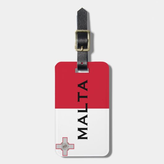 Malta Flag-Gepäckmarke Gepäckanhänger (Vorderseite vertikal)