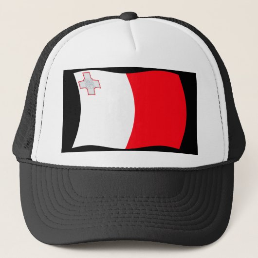 Malta Flag Hat Truckerkappe (Vorderseite)