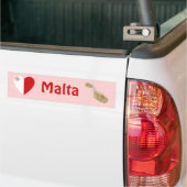 Malta Flag Heart + Karte Autoaufkleber (Auf Lkw)