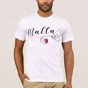 Malta Flag Heart T-Shirt