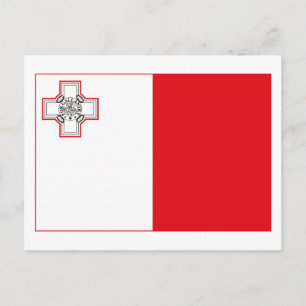 Malta Flag (hell) Postkarte