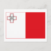 Malta Flag (hell) Postkarte (Vorderseite)