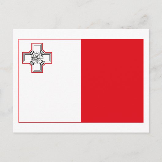 Malta Flag (hell) Postkarte (Vorderseite)