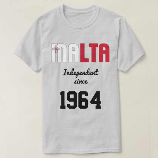 Malta Flag Independence Celebration T-Shirt (Design vorne)