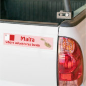 Malta Flag + Karte Autoaufkleber (Auf Lkw)