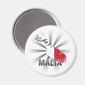 Malta Flag Map 2.0 Magnet (Vorderseite/Rückseite)