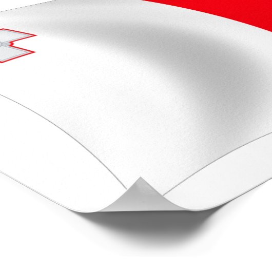 Malta Flag Poster Print (Ecke)