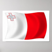 Malta Flag Poster Print (Vorne)