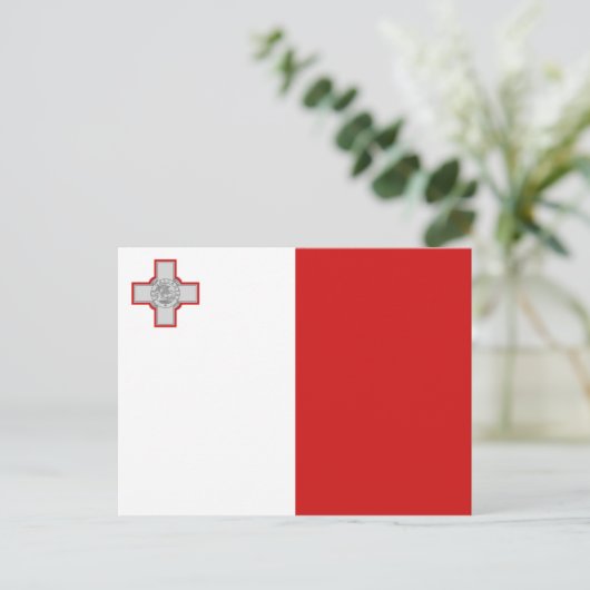 Malta Flag Postkarte (Stehend Vorderseite)