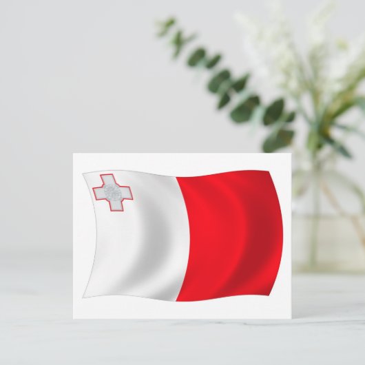 Malta Flag Postkarte (Stehend Vorderseite)