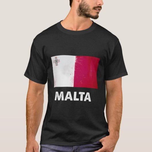 Malta Flag Shirt Maltesisch (Vorderseite)