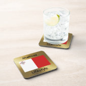 Malta Flag+Text Untersetzer (Rechte Seite)