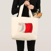 Malta Flag Tote Bag Jumbo Stoffbeutel (Vorderseite (Produkt))