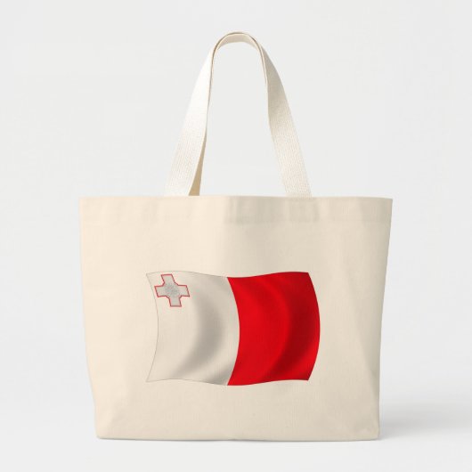 Malta Flag Tote Bag Jumbo Stoffbeutel (Vorne)