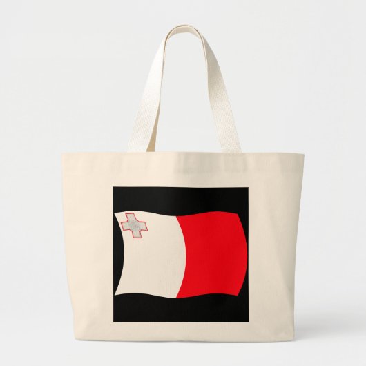 Malta Flag Tote Bag Jumbo Stoffbeutel (Vorne)
