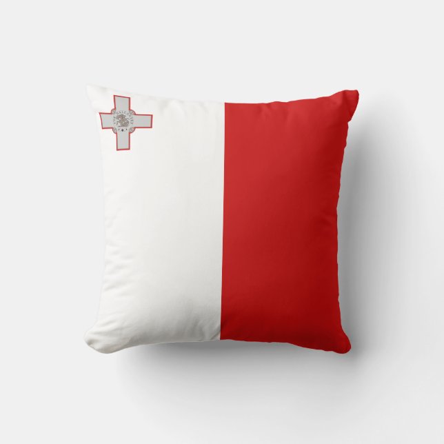 Malta Flag x Flag Kissen (Vorderseite)