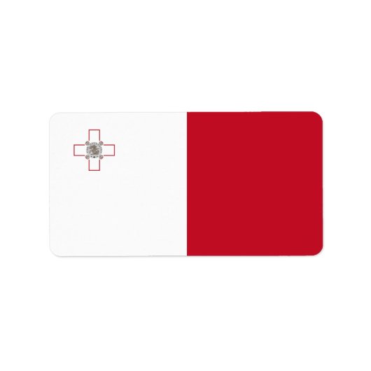 Malta-Flagge Adressaufkleber (Vorne)