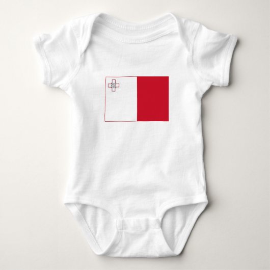 Malta-Flagge Baby Strampler (Vorderseite)