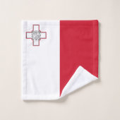 Malta-Flagge Badhandtuch Set (Waschlappen)