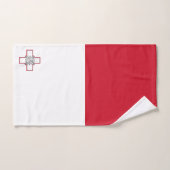 Malta-Flagge Badhandtuch Set (Handtuch)