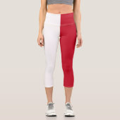Malta-Flagge Capri Leggings (Vorderseite)