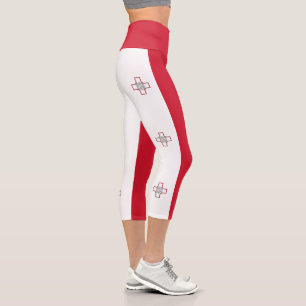 Malta-Flagge Capri Leggings