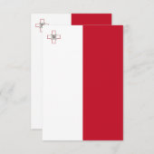 Malta-Flagge Dankeskarte (Vorne/Hinten)