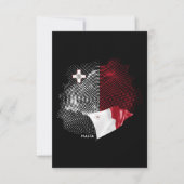 Malta-Flagge Dankeskarte (Vorderseite)