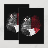 Malta-Flagge Dankeskarte (Vorne/Hinten)