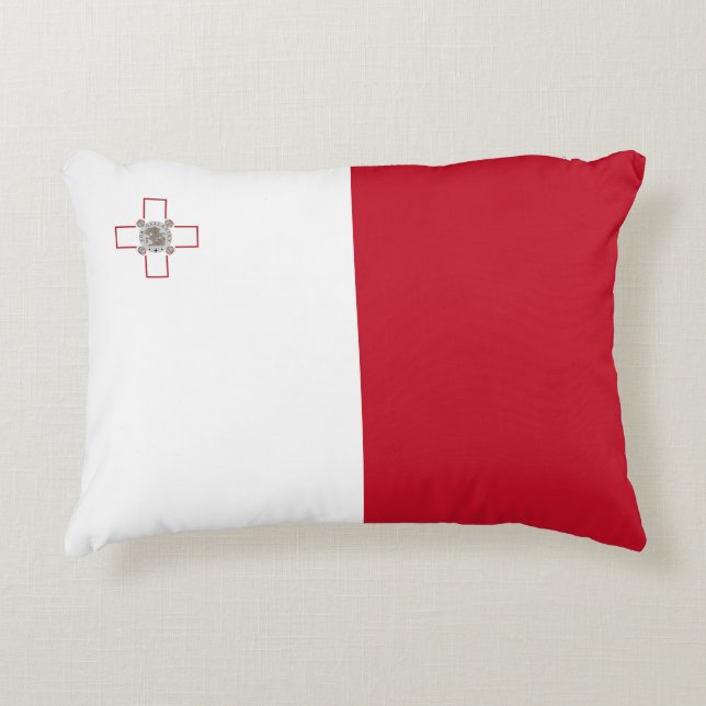 Malta-Flagge Dekokissen (Vorderseite)