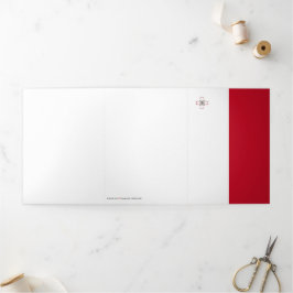 Malta-Flagge Dreifach Gefaltete Karte