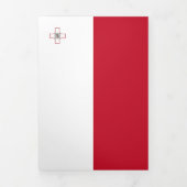 Malta-Flagge Dreifach Gefaltete Karte (Cover)