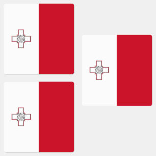 Malta-Flagge Etiketten