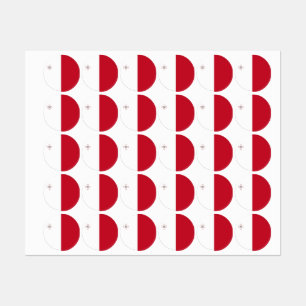 Malta-Flagge Etiketten