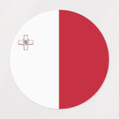 Malta-Flagge Etiketten (Design 2)