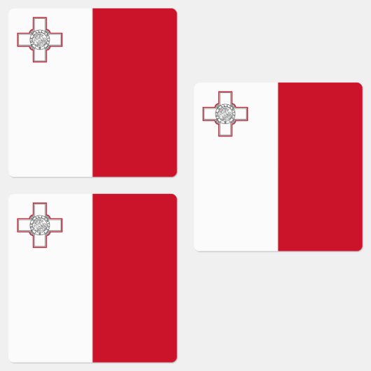 Malta-Flagge Etiketten (Gruppe)