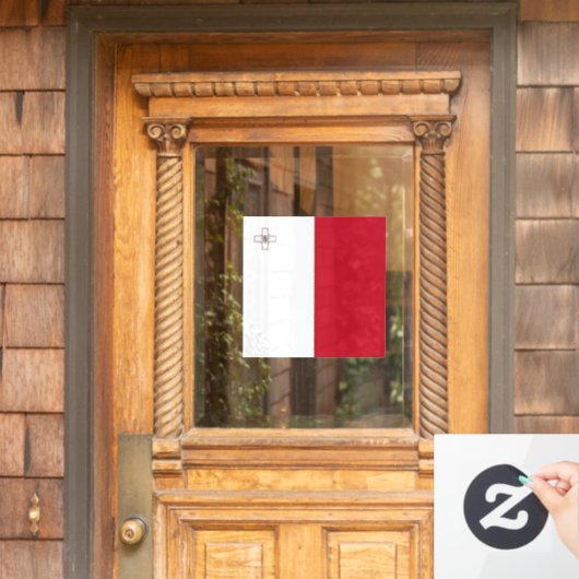 Malta-Flagge Fensteraufkleber (Haustür)