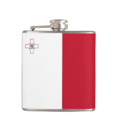 Malta-Flagge Flachmann (Vorderseite)
