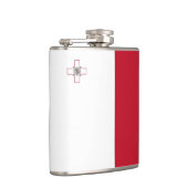 Malta-Flagge Flachmann (Rechts)