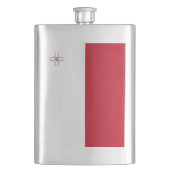 Malta-Flagge Flachmann (Vorderseite)