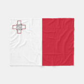 Malta-Flagge Fleecedecke (Vorderseite (Horizontal))